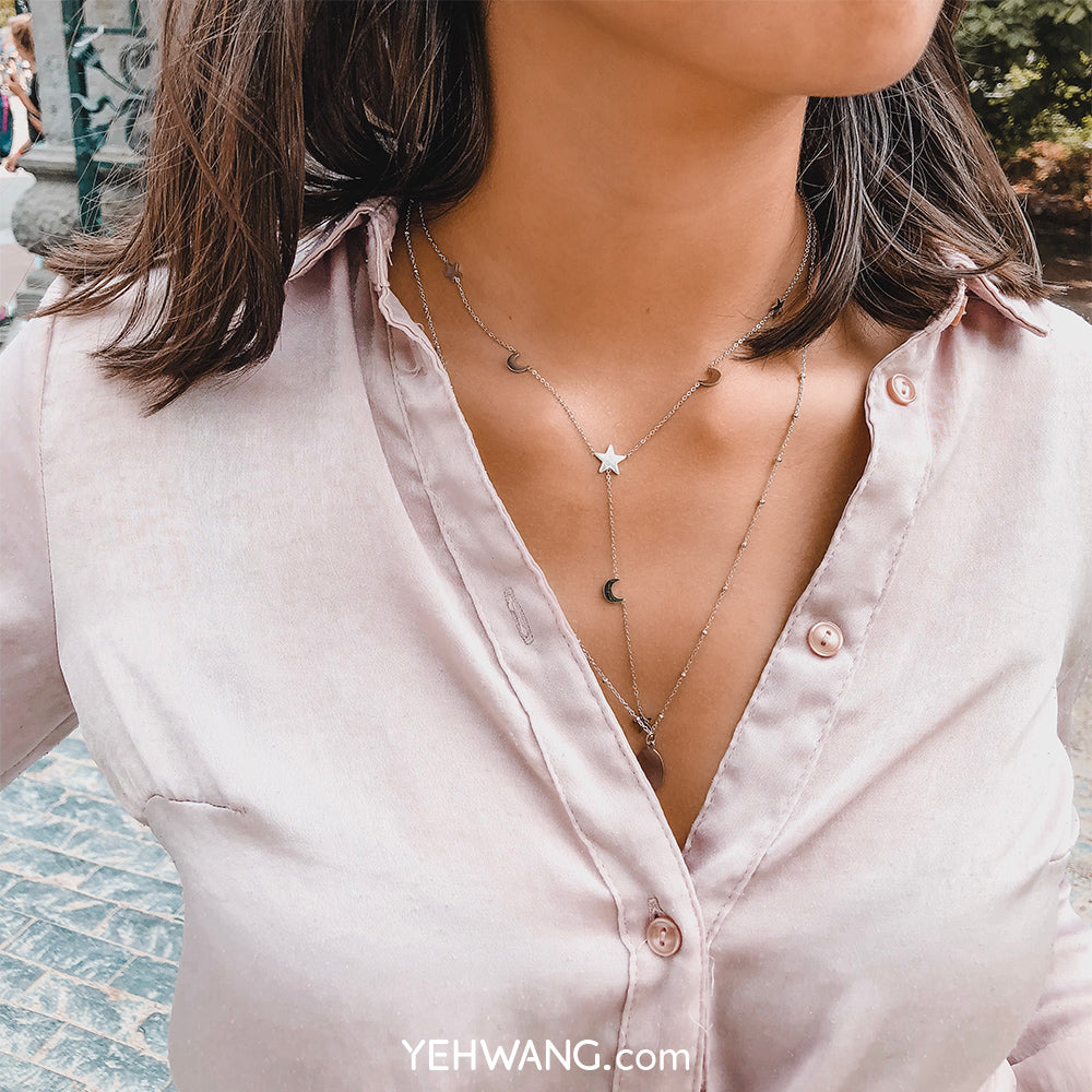KETTING Moon and Stars ZILVER